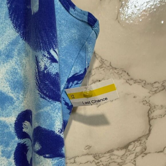 NEW Adidas Floral Graphic Single Jersey Dress Blue Size M - Picture 6 of 13